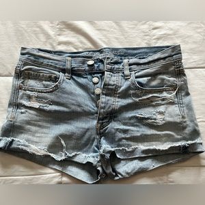 American Eagle high rise jean shorts